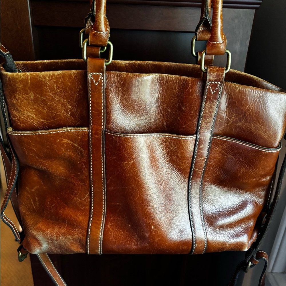 Brown Leather Tote Bag